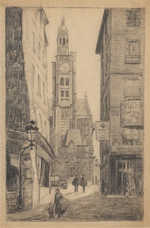 Lotto di 8 disegni di scuola francese del secolo XIX, con cornici Scuola...