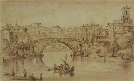 Giuseppe Latini detto Il Maestro del Ricciolo (1903 - 1972) VEDUTA DELL'ISOLA...