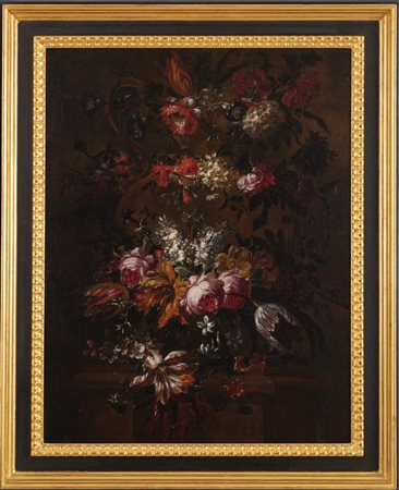 Pieter Casteels III (1684 - 1749) COMPOSIZIONE FLOREALE olio su tela, cm...