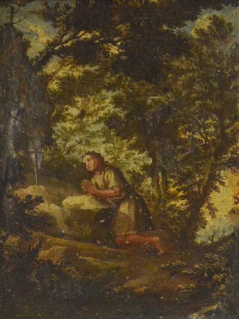 Scuola Italiana della fine del XVI secolo FANCIULLO IN PREGHIERA olio su...