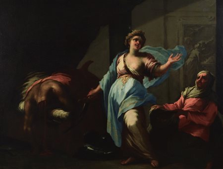 Giovanni Camillo Sagrestani (1660 - 1731) GIUDITTA E OLOFERNE olio su tela,...