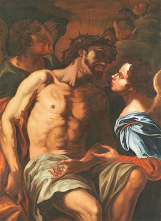 Johann Carl Loth (cerchia di) (1632 - 1698) CRISTO CORONATO DI SPINE olio su...