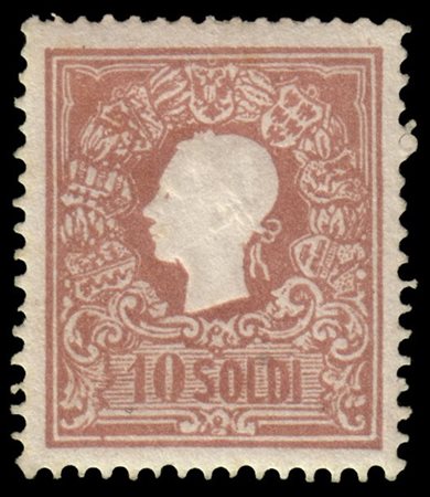 LOMBARDO-VENETO 1858
10s. bruno, I tipo

Provenienza
Collezione "Nimue"


Cert.