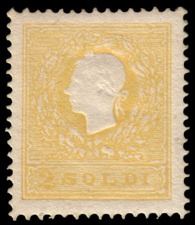 LOMBARDO-VENETO 1859
2s. giallo, II tipo

Provenienza
Collezione "Nimue"


Cert