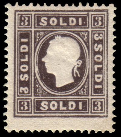 LOMBARDO-VENETO 1859
3s. nero, II tipo

Provenienza
Collezione "Nimue"


Cert.