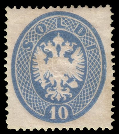 LOMBARDO-VENETO 1863
10s. azzurro D.14

Provenienza
Collezione "Nimue"


Cert.
