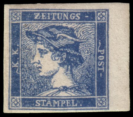 LOMBARDO-VENETO 1851
Giornali "Mercurio". (3c.) azzurro, III tipo

Provenienza