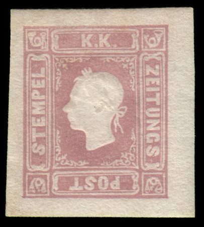 LOMBARDO-VENETO 1859
Giornali. (1,05s.) lilla grigio, II tipo

Provenienza
Coll