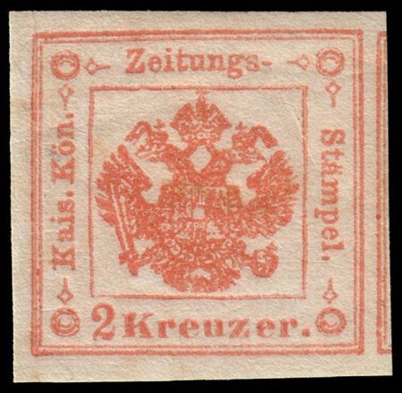 LOMBARDO-VENETO 1858
Segnatasse giornali. 2kr. vermiglio, II tipo

Provenienza