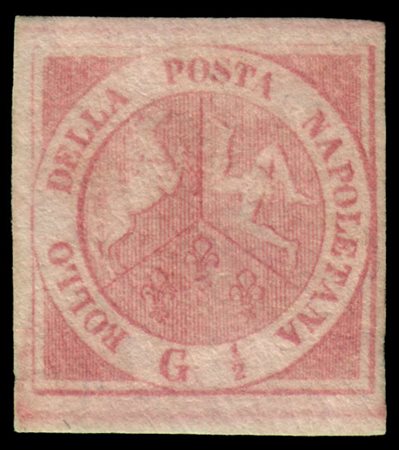 NAPOLI 1858
½gr. rosa, II tavola

Provenienza
Collezione "Nimue"


Cert. En. Di