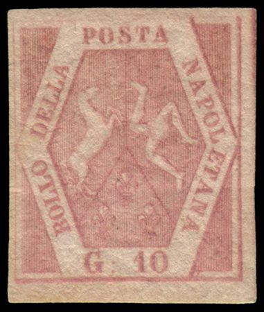 NAPOLI 1858
10gr. rosa brunastro, I tavola

Provenienza
Collezione "Nimue"


Ce