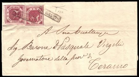 NAPOLI 1860 (20 set.)
Falsi dell'epoca.
Lettera con testo di carattere privato,