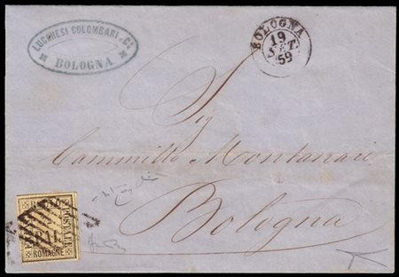 ROMAGNE 1859 (19 set.)
Circolare senza testo, da Bologna per città, affrancata