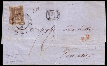 TOSCANA 1859 (2 dic.)
II emissione, Governo Provvisorio.
Lettera senza testo da