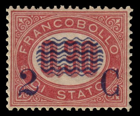 REGNO D'ITALIA 1878
"Servizio soprastampato". 2c./0,30 lacca

Provenienza
Colle
