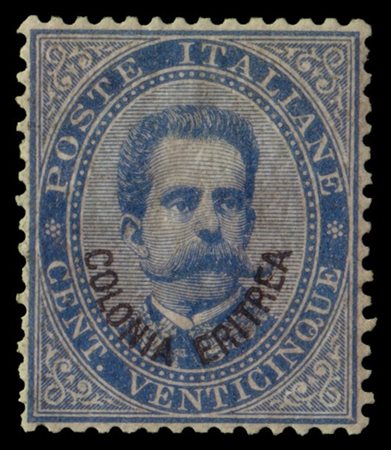 ERITREA 1893
25c. azzurro soprastampato "COLONIA ERITREA" in semicerchio

Prove