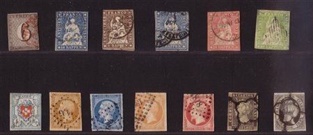 PAESI EUROPEI 1843/1865
Lotto formato da esemplari di Svizzera, Francia e Spagn