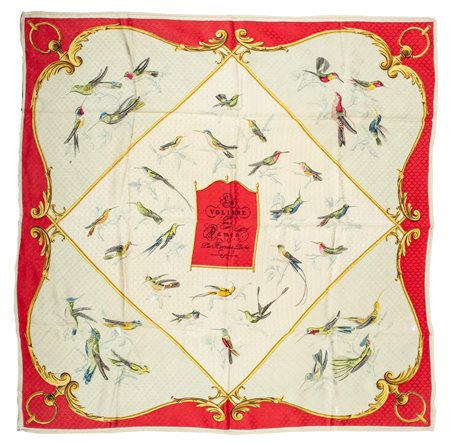 Hermès - Lot comprising of two silk twill scarves