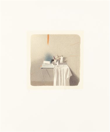 GIANFRANCO FERRONI (1927-2001) - Diversi oggetti e panneggio, 1990