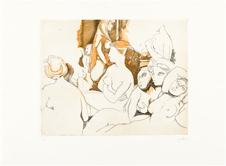 RENATO GUTTUSO (1911-1987) - Omaggio a Ingres