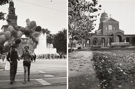 Mario De Biasi (1923-2013)  - Castello sforzesco - Chiesa dei SS Nereo e Achilleo, Milano, anni 1950