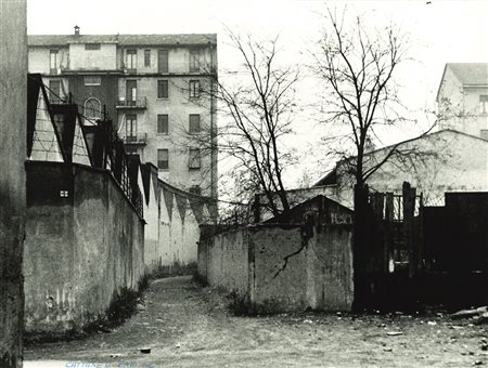 Enrico Cattaneo (1933-2019)  - Paesaggio milanese (Via Cilento), anni 1960