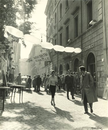Alfredo Libero Ferretti (1919-2007)  - Vigilia a Via Margutta, Roma, 1955