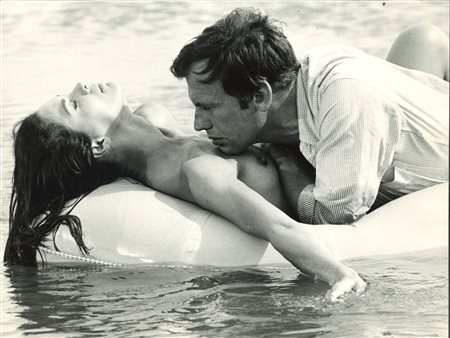 Angelo Novi (1930-1997)  - Jean Louis Printignat and Florinda Bolkan in "Metti una sera a cena", 1968