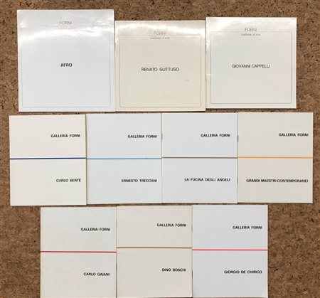 GALLERIA FORNI - BOLOGNA - Lotto unico di 10 cataloghi editi dalla Galleria