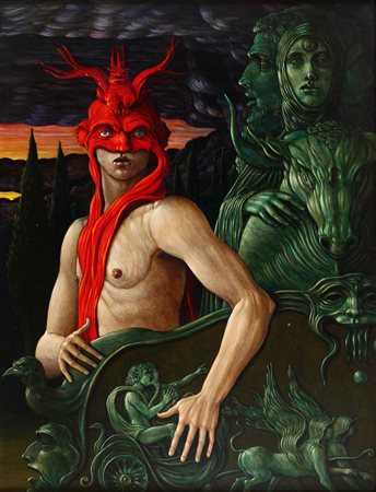 ALBERTO ABATE Aurora 1985 olio su tela cm 130 x 100 firmato, datato e...