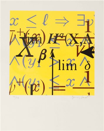 BERNAR VENET Matematica 2000 litografia cm 50x40 esemplare 56/99 firmata a...