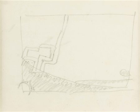 OSVALDO LICINI Senza titolo 1956 matita su carta cm 19 x 24 autentica:...