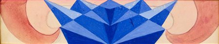 GIACOMO BALLA Motivo decorativo, 1924 circa tempera su carta cm 6 x 26,5 nel...