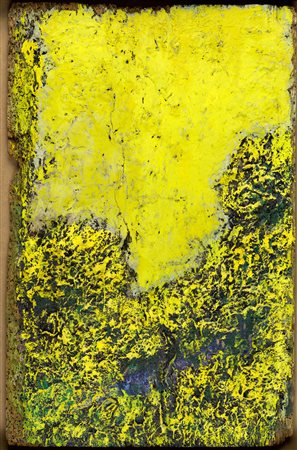 CARLO MATTIOLI Le ginestre , 1979 olio su tavola cm 71 x 47 firmato e datato...