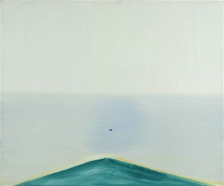 VIRGILIO GUIDI Marina Spaziale 1970/72 olio su tela cm 50 x 60 autentica su...