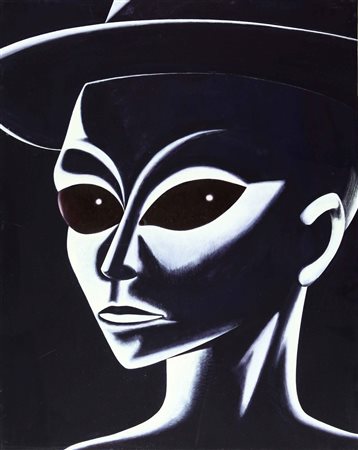 TOMMASO LISANTI Senza titolo 1996 olio su tela cm 100 x 80 firmato e datato...