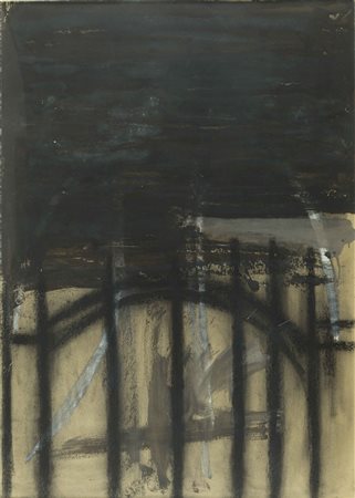 PIERO PIZZI CANNELLA senza titolo 1988 acrilico su cartone cm 100x80 firmato...