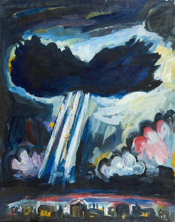 HELMUT MIDDENDORF Himmel.... tecnica mista su carta cm 140 x 110 firmato in...