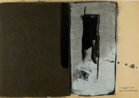 PIERO PIZZI CANNELLA Ballo d'oriente 1988 tecnica mista su cartone cm 70 x...