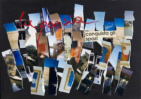 LUCIA MARCUCCI Conquista gli spazi 1996 collage e acrilico su cartone cm...