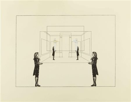 GIULIO PAOLINI Studio per "Sottosopra" 2005 matita e collage su carta cm 70 x...