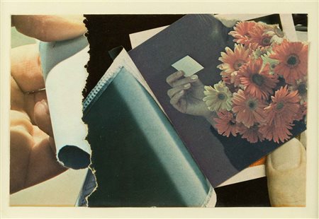 GIULIO PAOLINI Senza titolo 1974 collage su carta cm 13,5 x 21 firmato e...