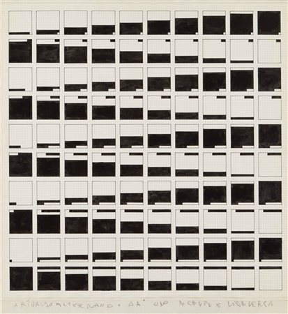 ALIGHIERO BOETTI Alternado da uno a cento e viceversa china su carta intelata...