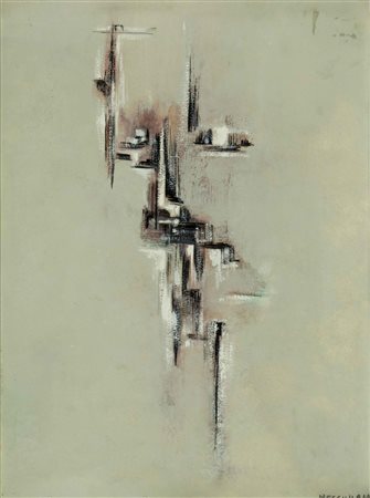 PLINIO MESCIULAM Senza titolo tecnica mista su carta cm 30 x 22 firmato in...