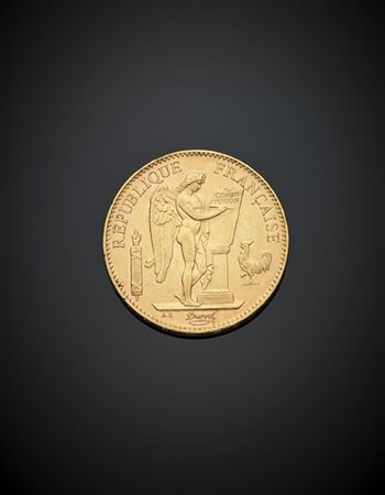 FRANCIA
Repubblica.
100 franchi "Angelo" 1905. Zecca di Parigi oro. BB colpetti
