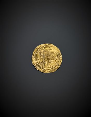 NAPOLI
Carlo V d'Asburgo (1535-1556)
Scudo in oro. BB.