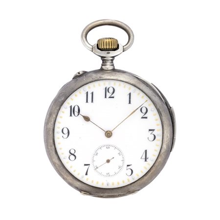 LECOULTRE 
Orologio da tasca argento
Epoca inizio secolo XX
Cassa firmata
Movim