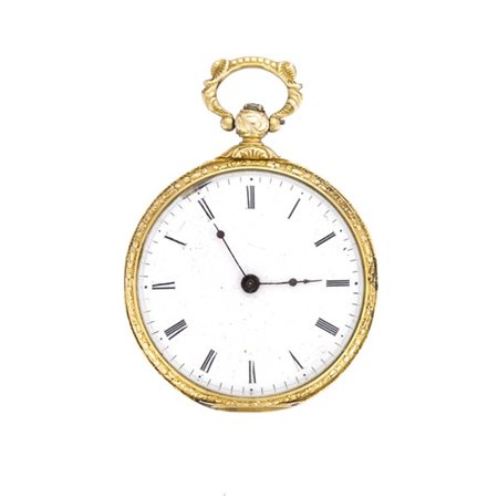 BAUTTE A GENEVE
Orologio da tasca in oro 18K e smalti policromi floreali
Epoca