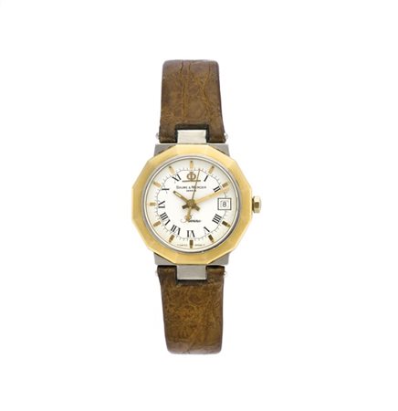 BAUME & MERCIER 
Orologio da polso da donna in acciaio
Anni '70/'80
Quadrante e