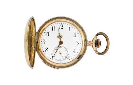 ANONIMO
Orologio da tasca in oro 18K, savonnette
Epoca prima metà secolo XX
Mov